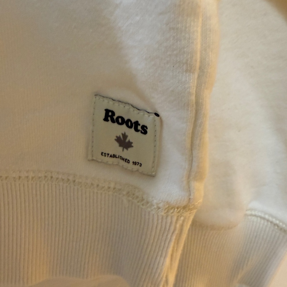Roots Cream Sweatshirt Colorful Roots Raised Lettering - Picture 3 of 5